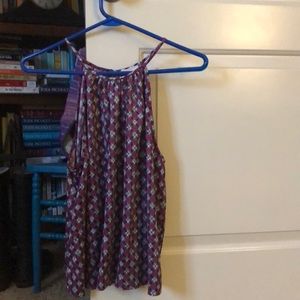 Flowy patterned halter